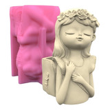 Girl Planter Pot Silicone Mold,3d Silicone Backpack Girl