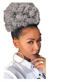 Aplique Coque Afro Cacheado Puff Orgânico Cor #t1b/gray