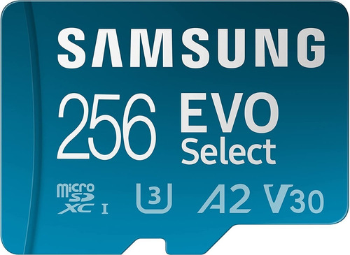 Micro Sd 256gb Samsung Evo Select+ 4k 130 Mb/s U3 A2 V30