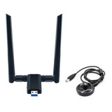 Adaptador Usb Wi-fi Dual-band + Antena 6dbi De Longo Alcance