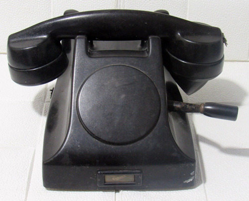 Telefone A Manivela Antigo De Baquelite Ericsson - Anos 40