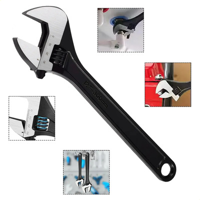 Llave Ajustable Perica 12 Pulgadas Perico Herramienta Negra