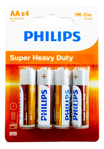 Caja 48 Pilas Baterias Phillips Aa ( Doble A) Extra Vida Zinc 