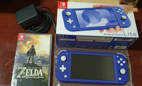Nintendo Switch Lite Azul + Zelda + 128gb