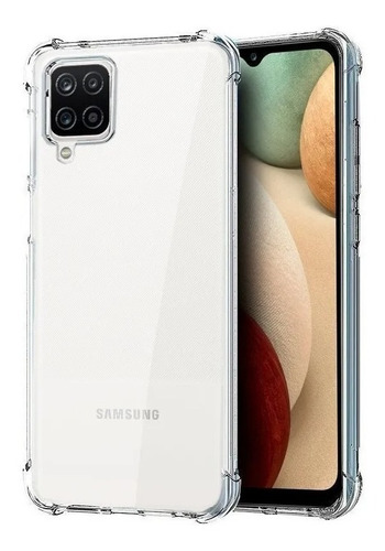 Funda Transparente + Vidrio Anti Espia Para Samsung A12