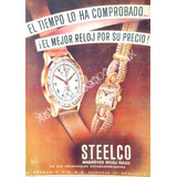 Cartel Relojes Steelco 1940s Almacenes H. Steele & Cia 60