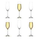 Set 6 Copas De Champagne Cristal Glasso