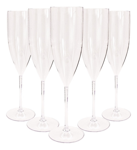 20 Taças De Champagne Acrílico Cristal 160ml Drink Champanhe