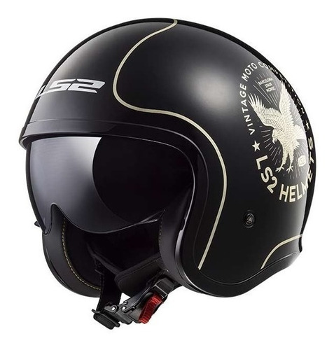 Casco Abierto Ls2 Of599 Spitfire Flier Brillante Certificado