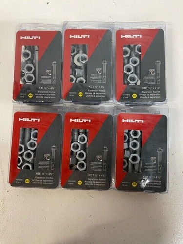 6 Pack Of Hilti Kb1 1/2  X 4 1/2  Expansion Anchor (6 Pa Ttx