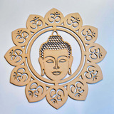 Cuadro Decoración De Pared 60cm Buda Mandala Mdf Trupan