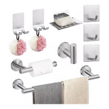 9 Pzs Juego De Accesorios De Baño Completo 304 Inoxidable