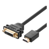 Cabo Adaptador Vídeo Ugreen Hdmi Macho P/dvi Fêmea Preto