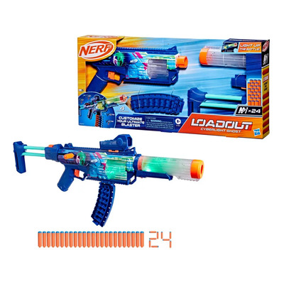 Lanzador Nerf Loadout Cyberlight Ghost 24 Dardos Multicolor | Envío gratis