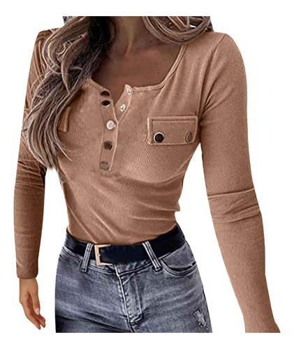 Blusa Feminina De Tricô, Fina, Longa, De Manga Casual, Com C