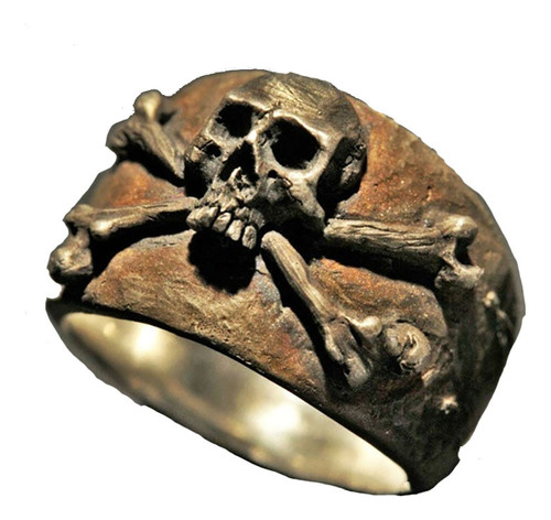 Anillo Antiguo Exagerado Para Hombre De Skull Jewellery