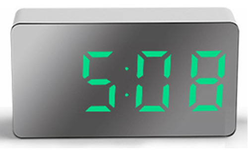 Mini Relógio De Espelho Led, Alarme Digital Eletrônico Para