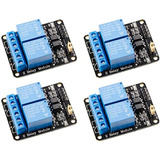 Modulo De Rele Qunqi 4pcs 5v 2 Canales 5v Con Optoacoplado