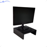 Suporte Base Monitor E Telas Ergonomia Mdf Preto 30x30x10