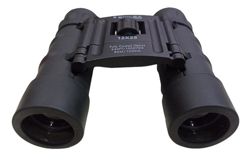 Binocular Shilba 12x25 Compacto Con Funda Color Negro