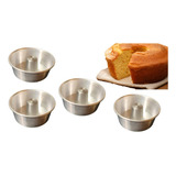  Moldes Mini Rosca, Choco Flan, Gelatina Pack 4pzs Aluminio 