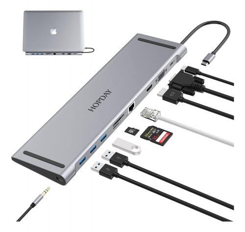 Base De Acoplamiento Usb C 10 En 1 - Estación De Acoplamient