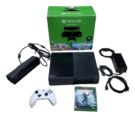 Xbox One Fat 500gb Na Caixa Com Kinect 2.0. Tudo Ok!