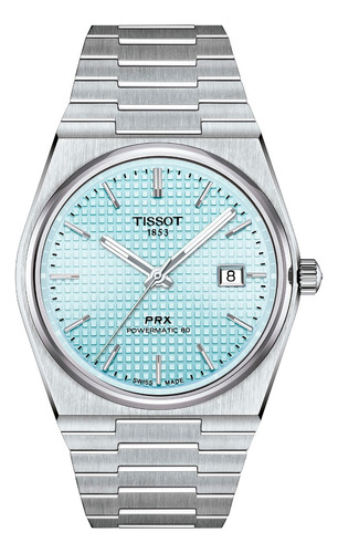 Reloj Tissot Prx Powermatic 80 Azul Claro