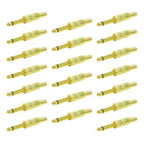 20x Plug P10 Mono Premium Profissional Série Classic Gold 