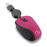 Mouse Multilaser Mo232 Cable Retractil Usb - Color Rosa