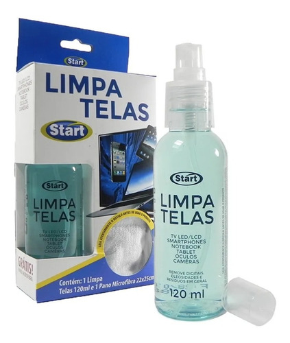 Kit Limpa Telas Lentes Note Tv Tablet Celular Bactericida