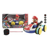 Carro Control Remoto Mario Kart Luces Sonido Mario Bros Color Rojo