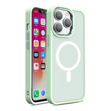 Funda Magnetica Matte Para iPhone 13 Pro - Mint Green