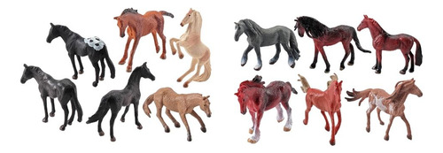 12 Figuras De Caballos, Modelo De Juguetes, Decoración