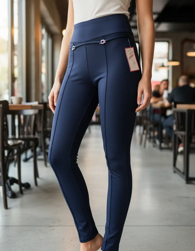 Pantalon Para Mujer Dama Azul Marino Casual Formal Sin Bols  | Envío gratis