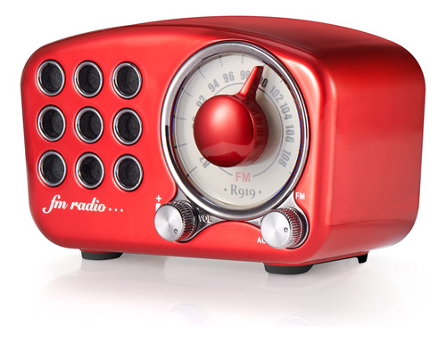 Altavoz Bluetooth Retro, Radio Fm Greadio Vintage Con Estilo