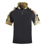 Camiseta Táctica Con Capucha, Camiseta Militar Al Aire Libre