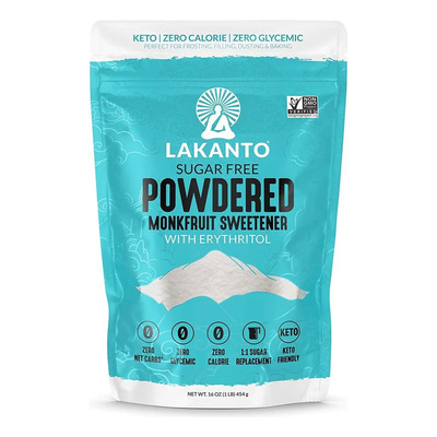 Edulcorante Lakanto Monk Fruit en Polvo 454g Keto Sin Gluten Dietético | Envío gratis
