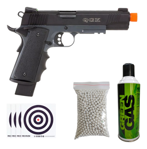 Pistola Airsoft 1911 R32 Dt Gbb Full Metal Blowback + Gás