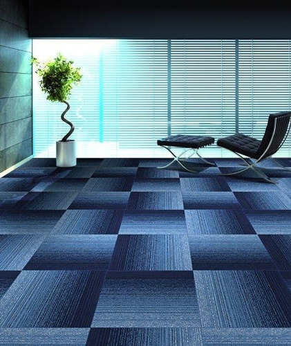 Alfombra Modular Gris Y Azul! Precio Por Caja 5m2