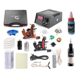 Kit Para Tatuar Completo 2 Máquinas De Bobinas Cables Fuente