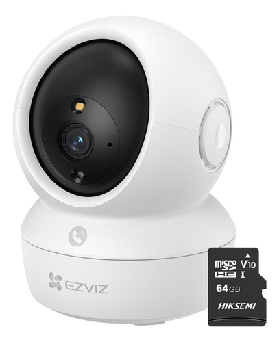 Ezviz Mini Cámara De Seguridad H6cpro-plus-64 Ip Pt 4 Mp Conexión Wi-fi + Seguimiento Inteligente Con Audio De Dos Vías Visión Panorámica Memoria Mircrods De 64gb Ideal Para Uso En Interior