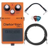 Paquete De Distorsión Boss Ds-1 Con Cable De Instrumento, Ca