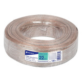 Cable Polarizado Transparente P/bocina 22 Awg, Rollo De 100 