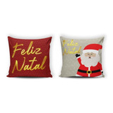 Promoção 2 Capas Avulsa Decorativa Natal Para Almofadas 