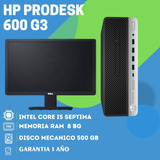 Hp Prodesk 600g3 Ram 8gb Hdd 500 Gb Monitor 20 Pulgadas