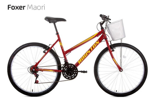 Bicicleta Foxer Maori Aro 26 Houston Aço 21 Marchas Vermelha