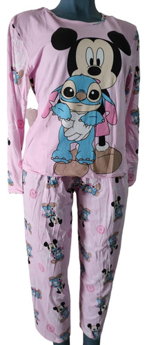 Pijama Dama Personajes Disney, Cómodas, Unitalla Asp106 2pza