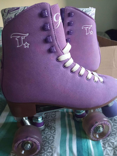 Patins Traxart Roxo, Modelo Quad, Pouquíssimo Usado