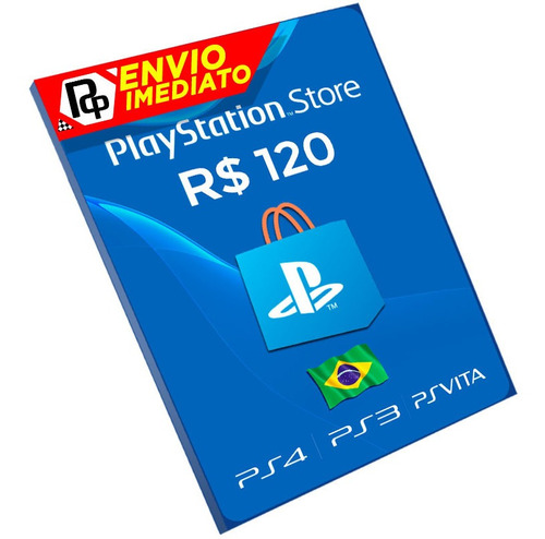 Cartão Playstation R$120 Reais (60+60) Psn  Brasil Brasileir